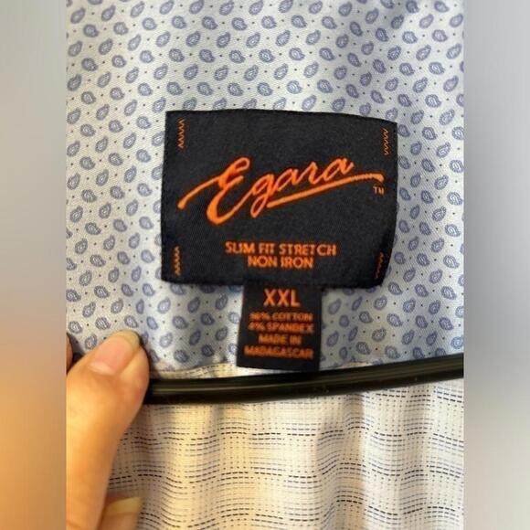 Egara slim fit stretch NO IRON long sleeve button down shirt - Picture 4 of 5